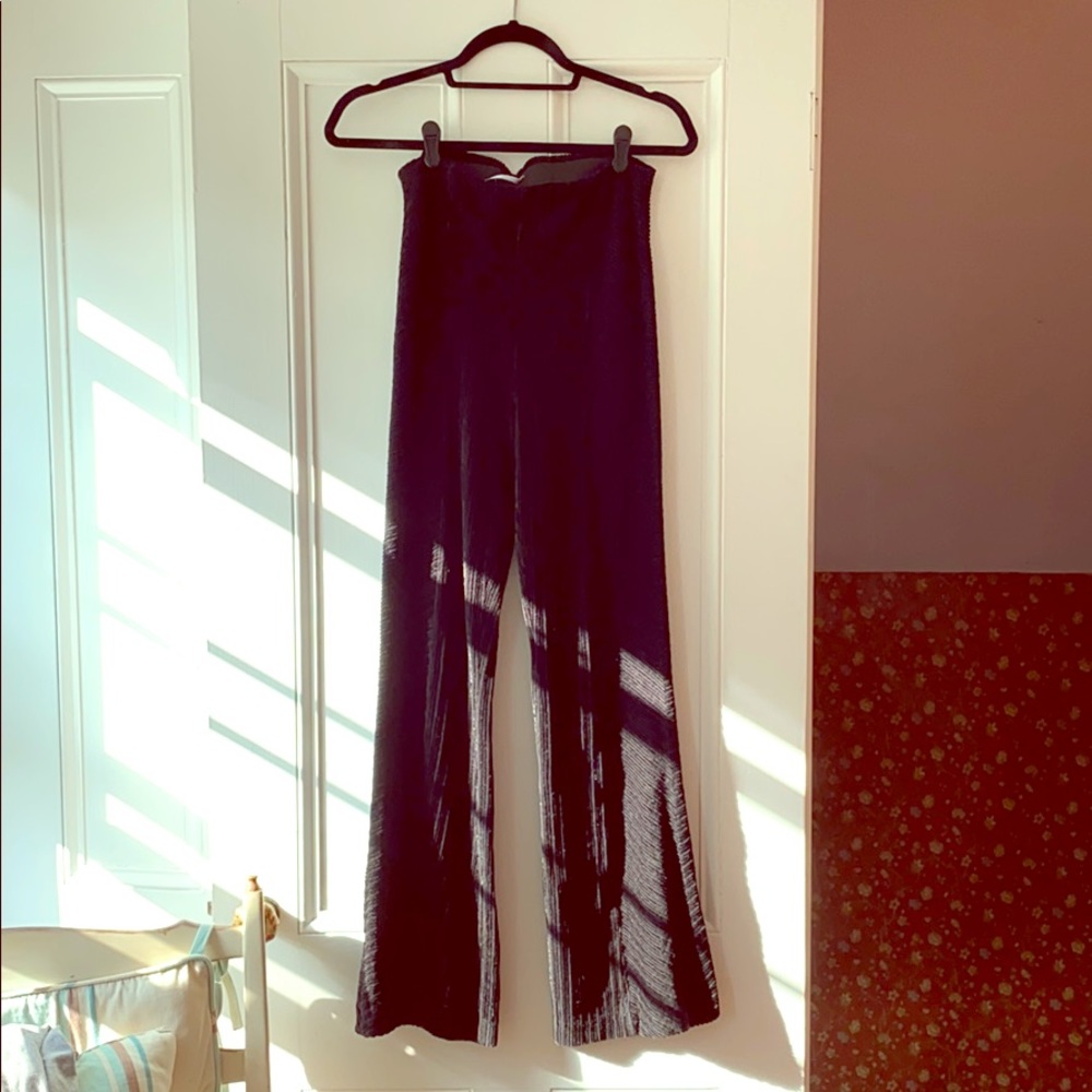 Free People Slim Pull On Velvet Flare Pants